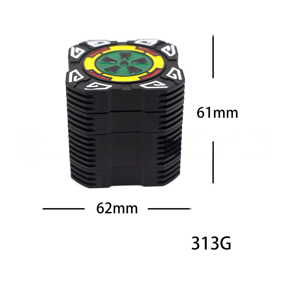 Wholesale Creative Square Shape Metal Aluminum Alloy Herb Grinder Weed Grinder
