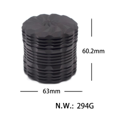 Wholesale New 63mm-4parts Metal Aluminum Alloy Herb Grinder Weed Grinder