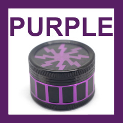 Wholesale Transparent Lid Lightning Design Eight-Tooth Aluminum Alloy Weed Grinder