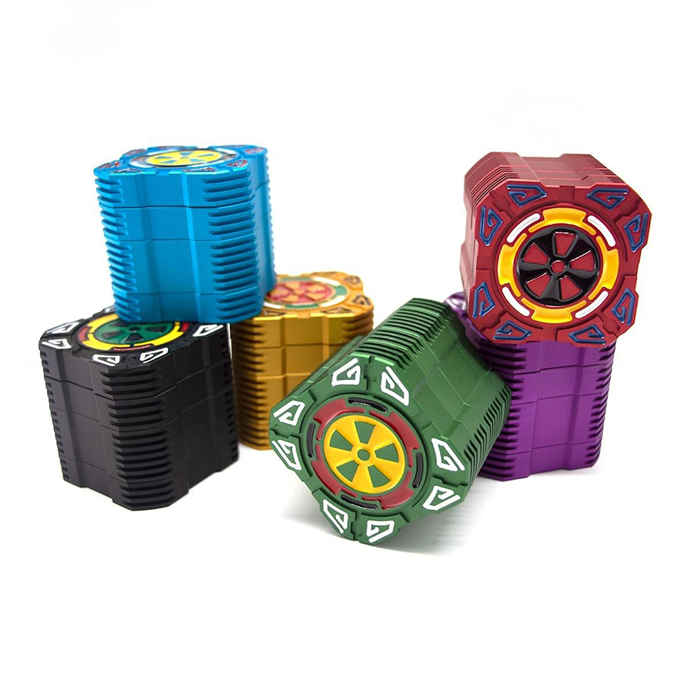 Wholesale Creative Square Shape Metal Aluminum Alloy Herb Grinder Weed Grinder