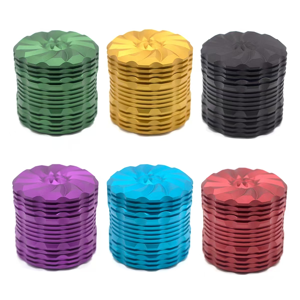 Wholesale New 63mm-4parts Metal Aluminum Alloy Herb Grinder Weed Grinder