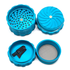 Wholesale New 63mm-4parts Metal Aluminum Alloy Herb Grinder Weed Grinder