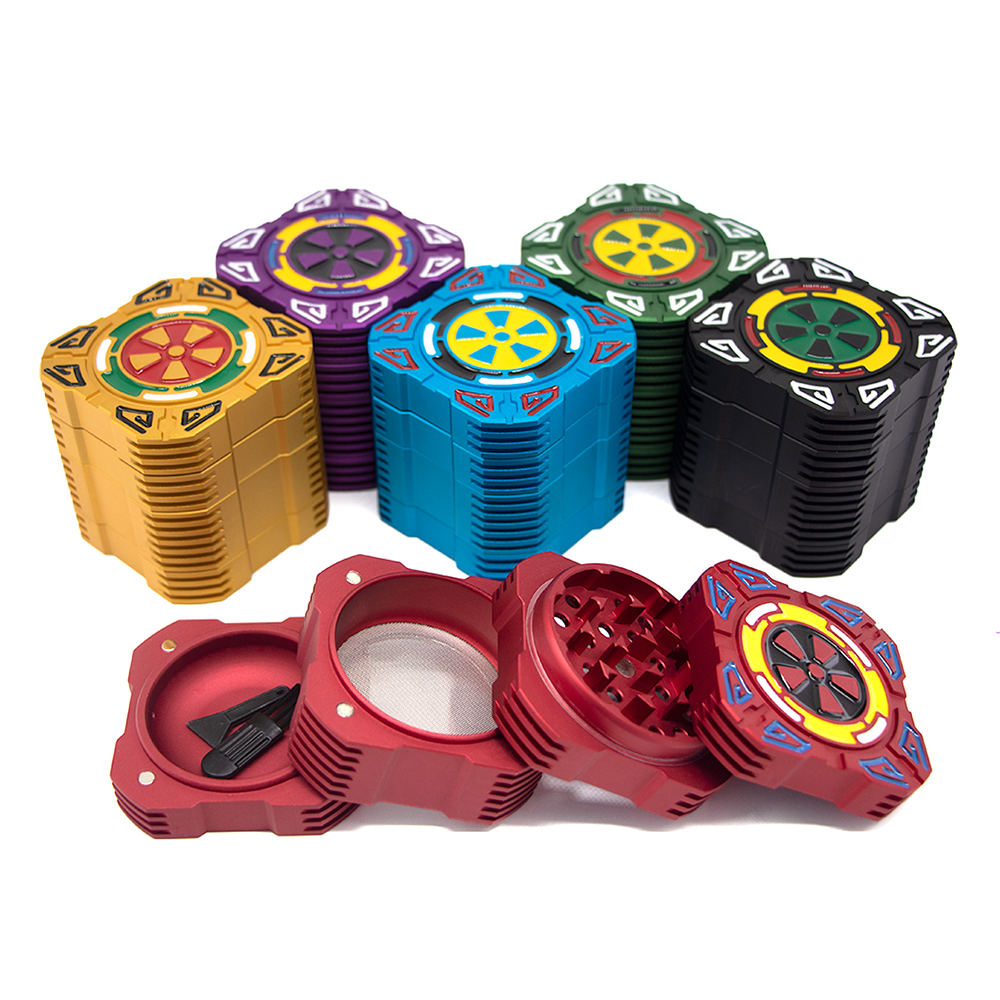 Wholesale Creative Square Shape Metal Aluminum Alloy Herb Grinder Weed Grinder