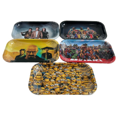 Wholesale Middle Size 27*16cm Pineapple Express Design Tinplate Rolling Tray in Stock