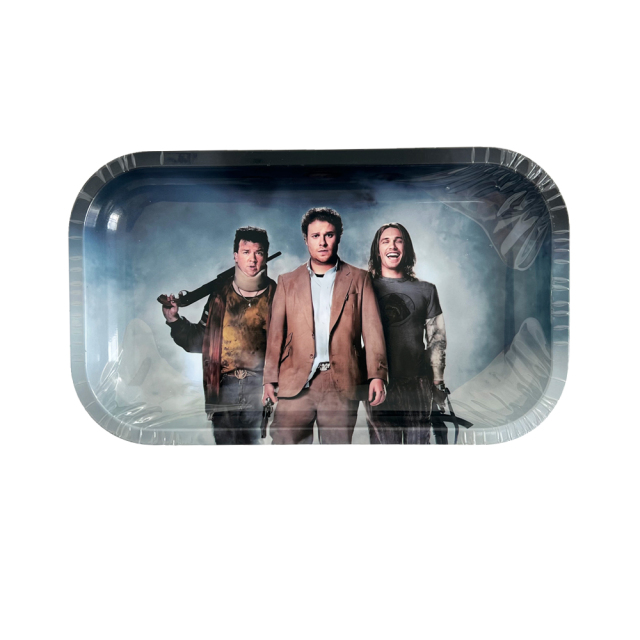 Wholesale Middle Size 27*16cm Pineapple Express Design Tinplate Rolling Tray in Stock