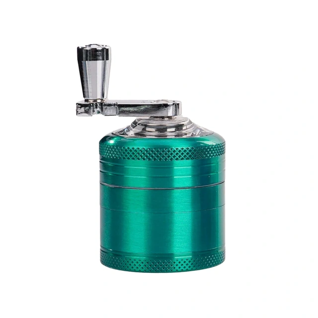 Wholesale 40mm-4parts Hand-Cranked Zinc Alloy Herb Grinder Metal Handle Weed Grinder