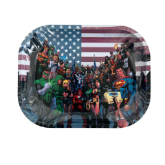 Wholesale Superheroes Design 18*14cm Tinplate Rolling Tray in Stock