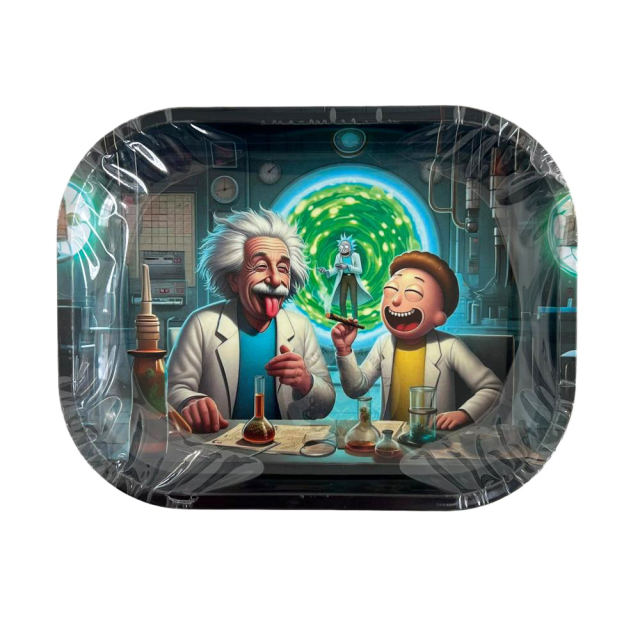 Wholesale Rick&Morty Design 18*14cm Tinplate Rolling Tray in Stock