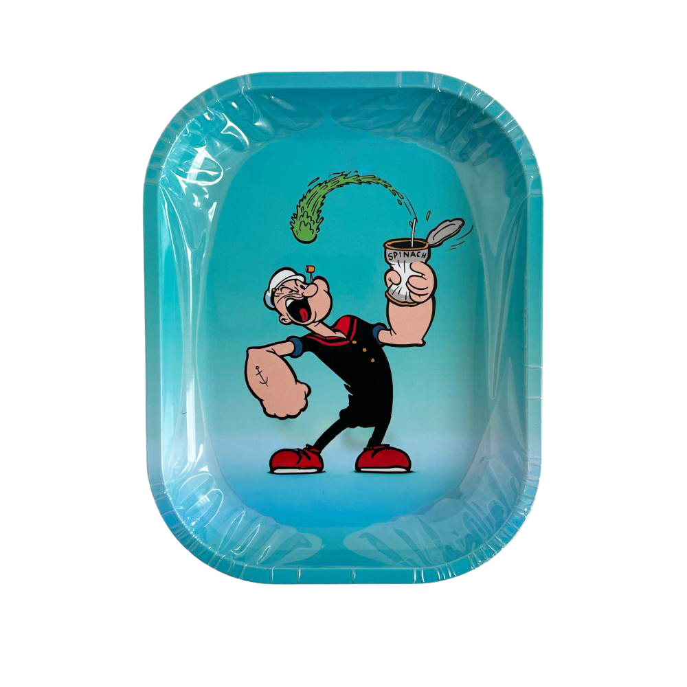 Wholesale Popeye the Sailor Man Design 18*14cm Tinplate Rolling Tray in Stock