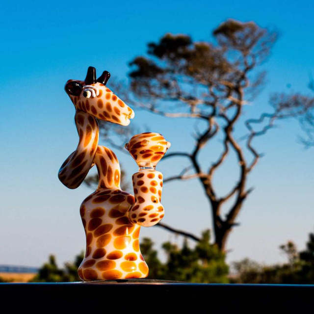 Wholesale Unique Giraffe Glass Bong Waterpipe