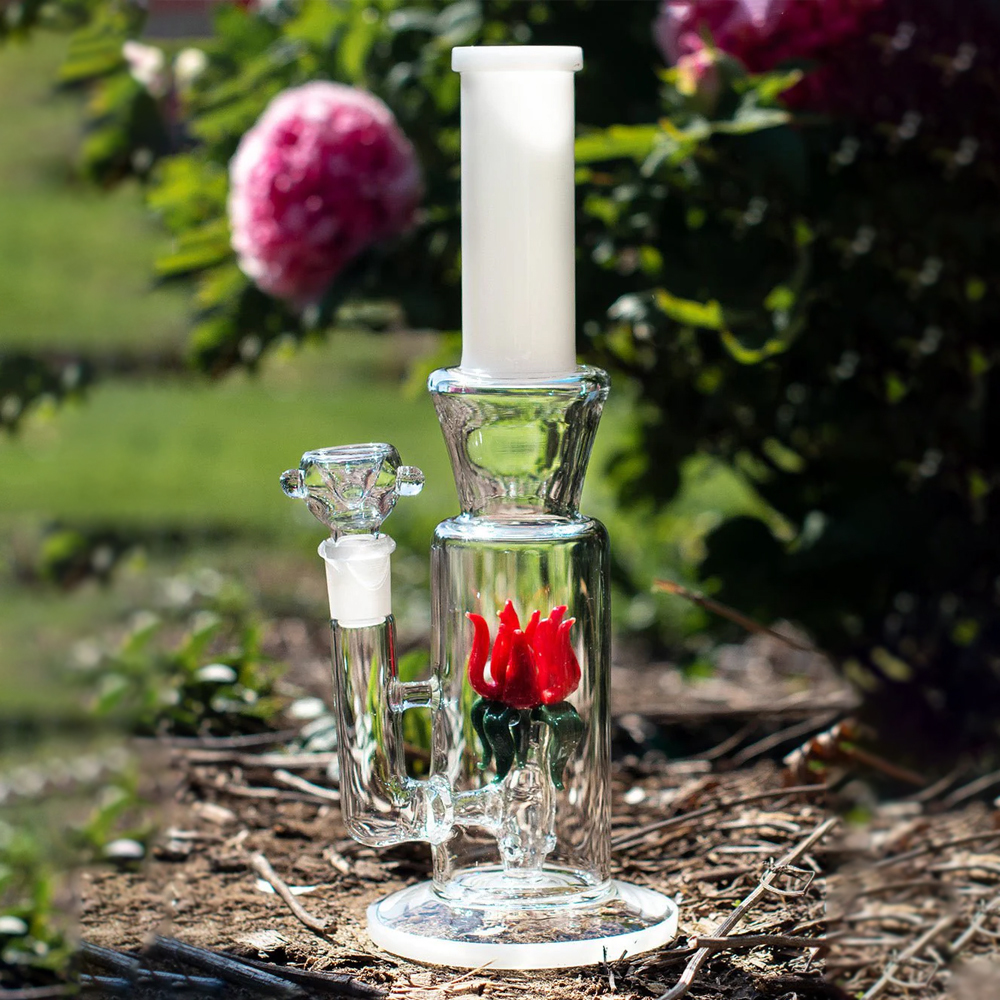 Wholesale Rose Glass Bong Waterpipe