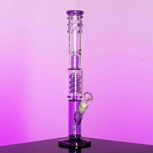Wholesale Purple Twist Bong Glass Bong Waterpipe