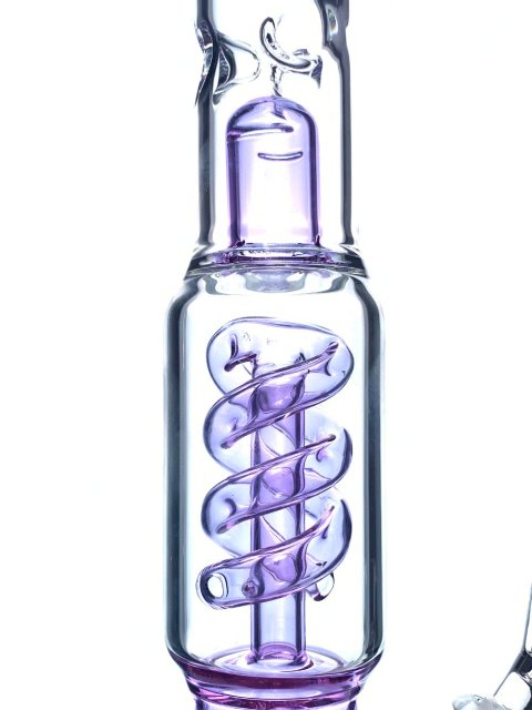 Wholesale Purple Twist Bong Glass Bong Waterpipe