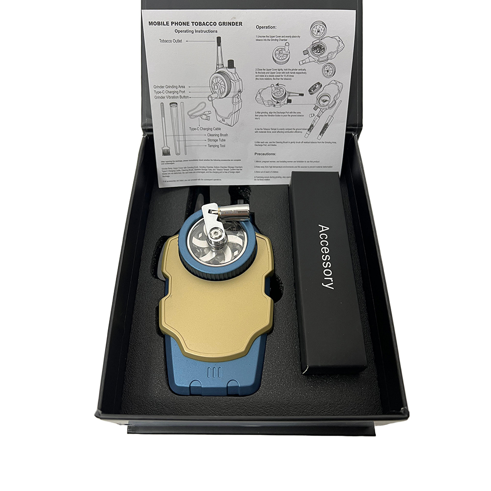 Honghui Smoking Wholesale 2026 New Walkie-talkie Mobile Phone Hand-cranked Weed Grinder with Vibration Function