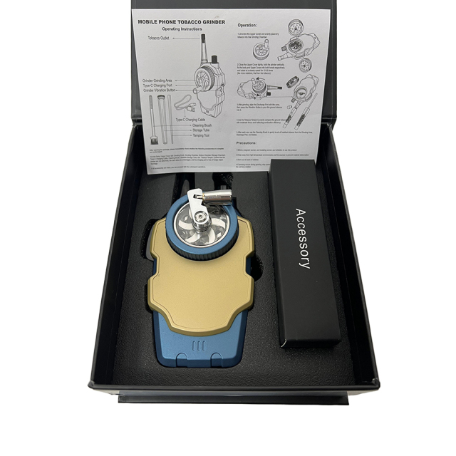 Honghui Smoking Wholesale 2026 New Walkie-talkie Mobile Phone Hand-cranked Weed Grinder with Vibration Function
