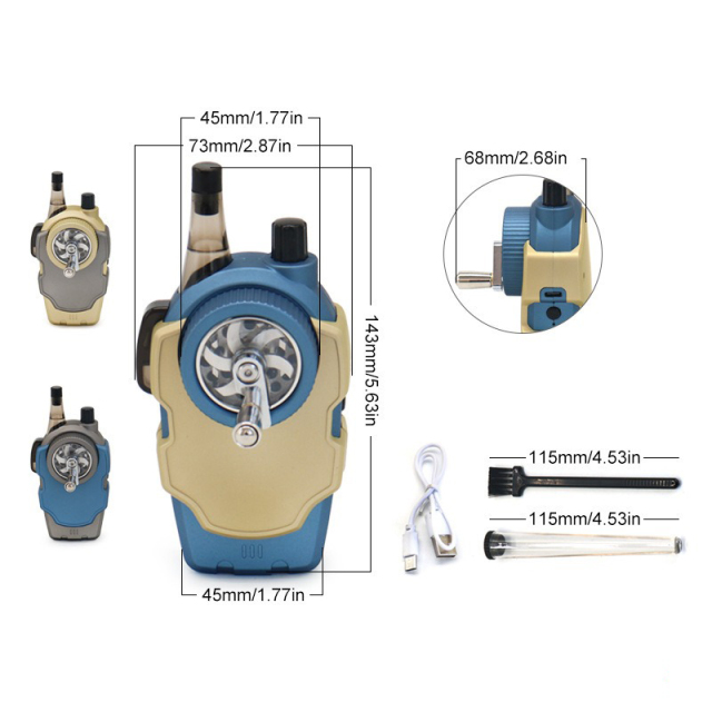 Honghui Smoking Wholesale 2026 New Walkie-talkie Mobile Phone Hand-cranked Weed Grinder with Vibration Function