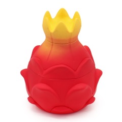 Honghui Smoking Wholesale 75mm-4parts Dragon Fruit Shaped Design Zinc Alloy Weed Grinder