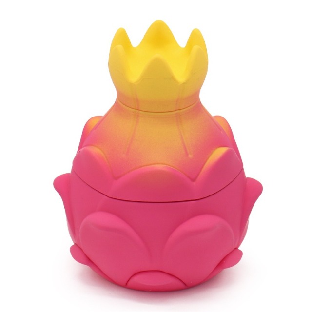 Honghui Smoking Wholesale 75mm-4parts Dragon Fruit Shaped Design Zinc Alloy Weed Grinder