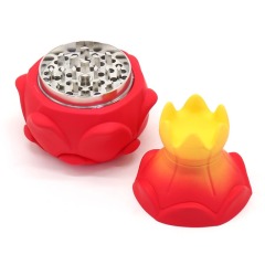 Honghui Smoking Wholesale 75mm-4parts Dragon Fruit Shaped Design Zinc Alloy Weed Grinder