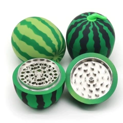 Honghui Smoking Wholesale 76mm-4parts Watermelon Shaped Design Zinc Alloy Weed Grinder