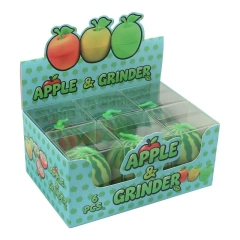 Honghui Smoking Wholesale 76mm-4parts Watermelon Shaped Design Zinc Alloy Weed Grinder