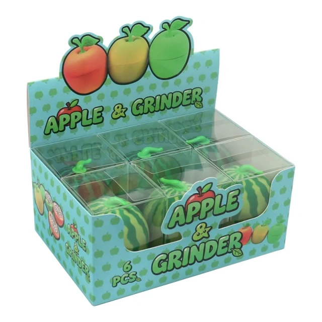 Honghui Smoking Wholesale 76mm-4parts Watermelon Shaped Design Zinc Alloy Weed Grinder