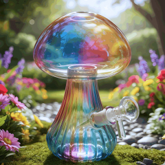 Wholesale Mushroom-shaped Mini Glass Pipe Glass Bong Water Pipe