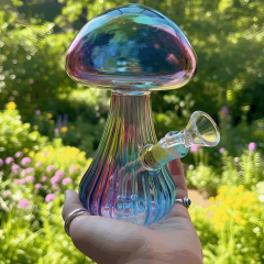 Wholesale Mushroom-shaped Mini Glass Pipe Glass Bong Water Pipe