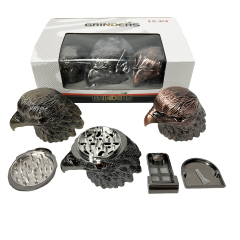 Wholesale 2026 New Smoking Accessories Zinc Alloy American Eagle Designed 4-parts Herb Weed Grinder