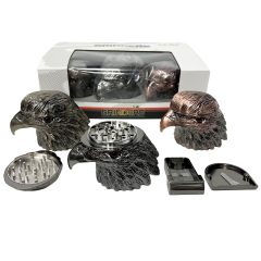 Wholesale 2026 New Smoking Accessories Zinc Alloy American Eagle Designed 4-parts Herb Weed Grinder