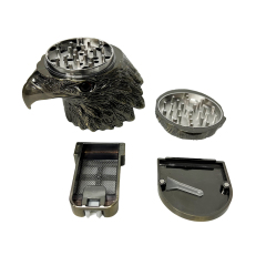 Wholesale 2026 New Smoking Accessories Zinc Alloy American Eagle Designed 4-parts Herb Weed Grinder