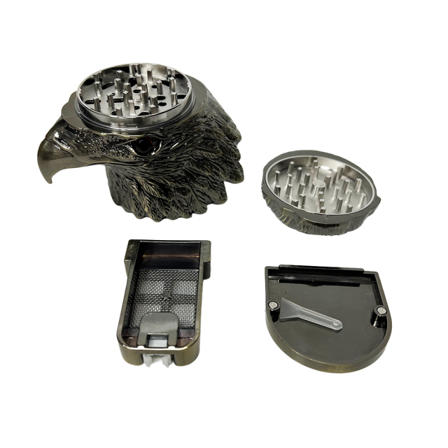 Wholesale 2026 New Smoking Accessories Zinc Alloy American Eagle Designed 4-parts Herb Weed Grinder