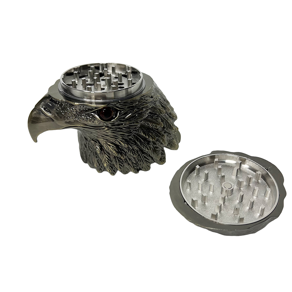 Wholesale 2026 New Smoking Accessories Zinc Alloy American Eagle Designed 4-parts Herb Weed Grinder