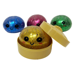 Wholesale Hot Selling Stress-relief Toys Surprise Box Shiny Squeezy Dumpling with Display Box