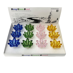 Wholesale Bong Bowls Manufacture 14mm Colorful Leaf Shaped Glass Bowl Slide in Stock