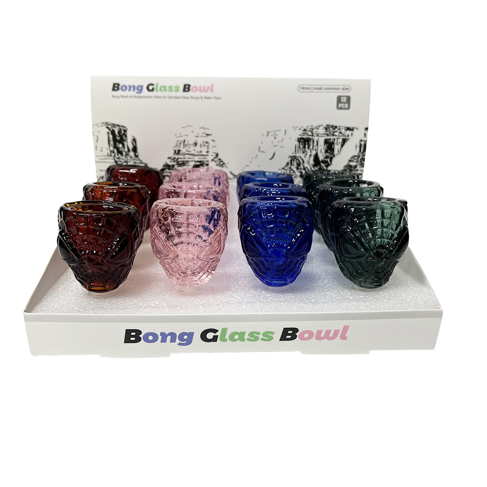 Wholesale Factory Directly Cheap Price Bong Bowls Spiderman Shaped Glass Bowl Slide in Stock