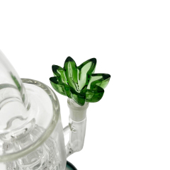 Wholesale Bong Bowls Manufacture 14mm Colorful Leaf Shaped Glass Bowl Slide in Stock