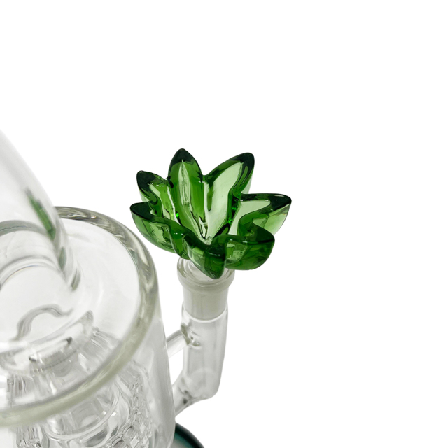 Wholesale Bong Bowls Manufacture 14mm Colorful Leaf Shaped Glass Bowl Slide in Stock