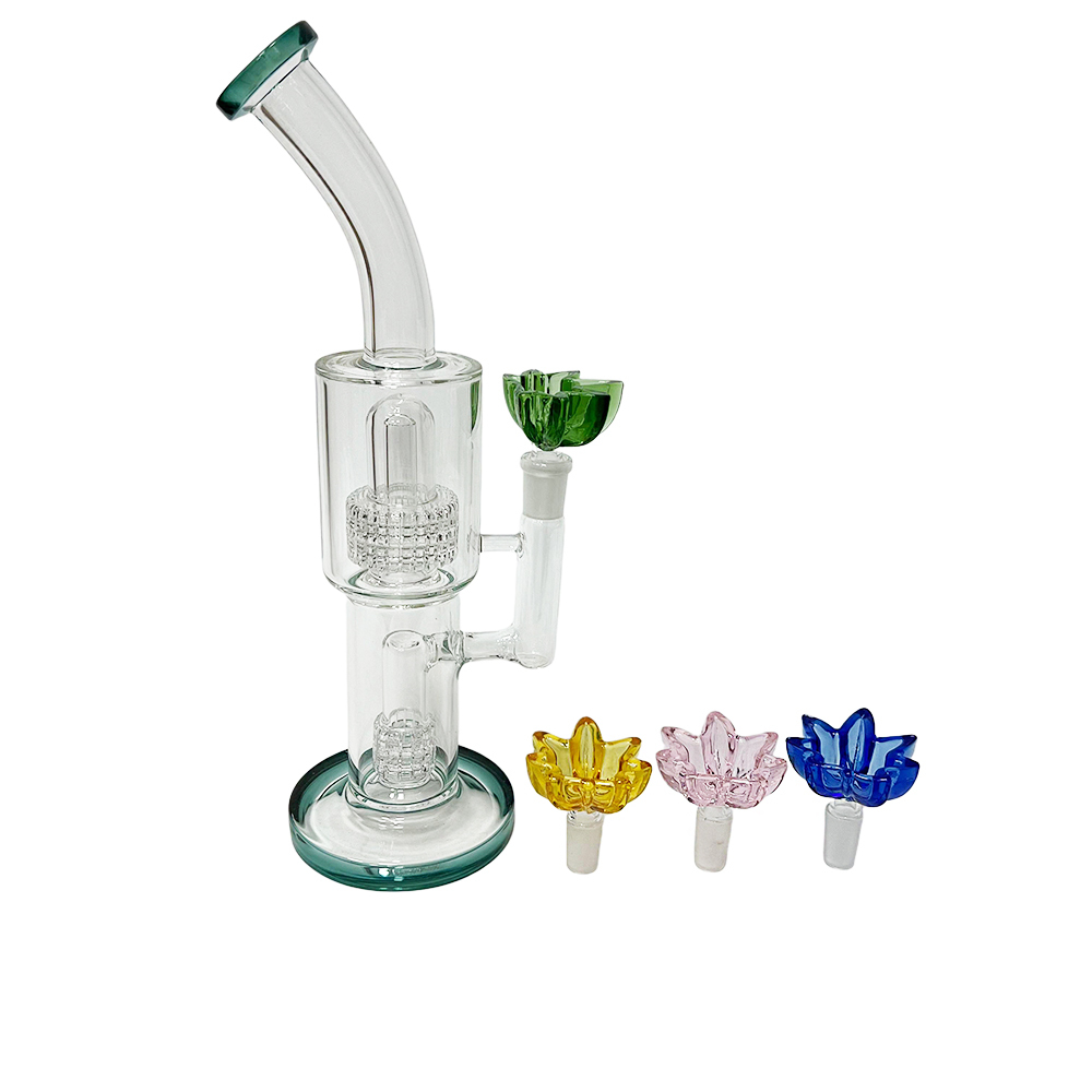 Wholesale Bong Bowls Manufacture 14mm Colorful Leaf Shaped Glass Bowl Slide in Stock