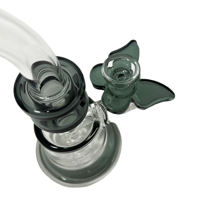Wholesale Factory Directly Bong Bowls 14mm Mix Color Butterfly Shaped Glass Bowl Slide with Display Box