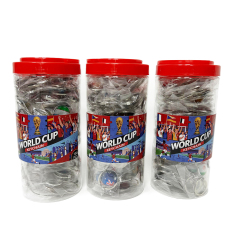 Wholesale Popular World Cup Cheap Price Colorful Football Team Flag Keychain in Jar