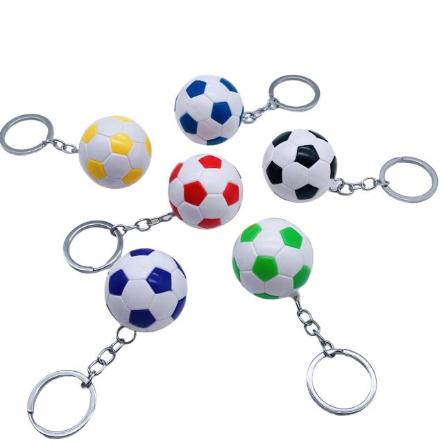 Wholesale Popular World Cup Cheap Price Colorful Football Keychain in Jar