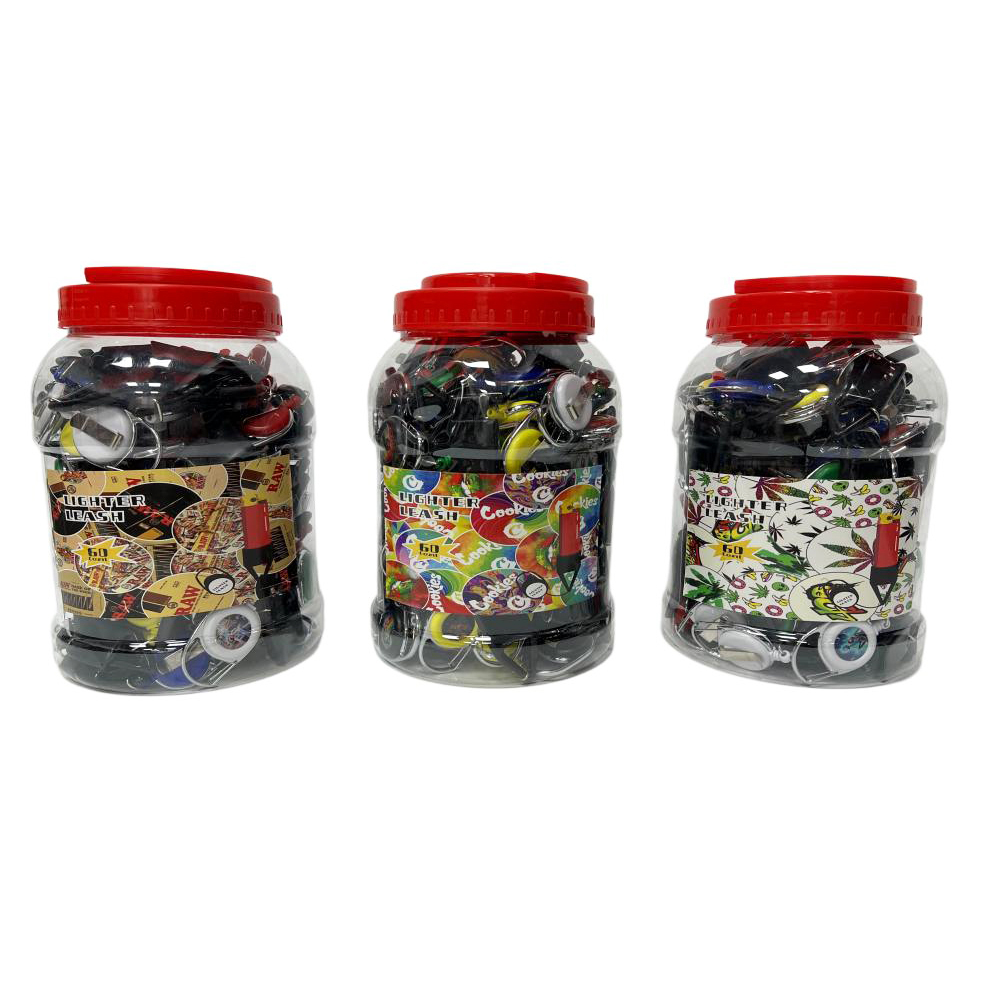 Wholesale Factory Directly Mix Design Colorful Lighter Leash in Jar