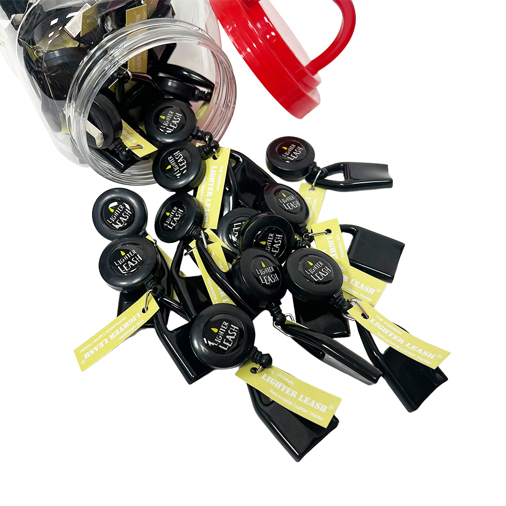 Wholesale Custom LOGO Black Color Lighter Leash with Label