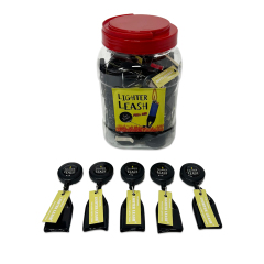 Wholesale Custom LOGO Black Color Lighter Leash with Label