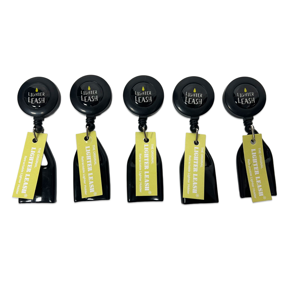 Wholesale Custom LOGO Black Color Lighter Leash with Label