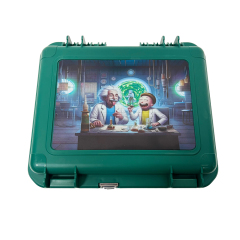 Wholesale Popular Rick&Morty Design Rolling Machine Rolling Tray Smoke Set with Lock Box