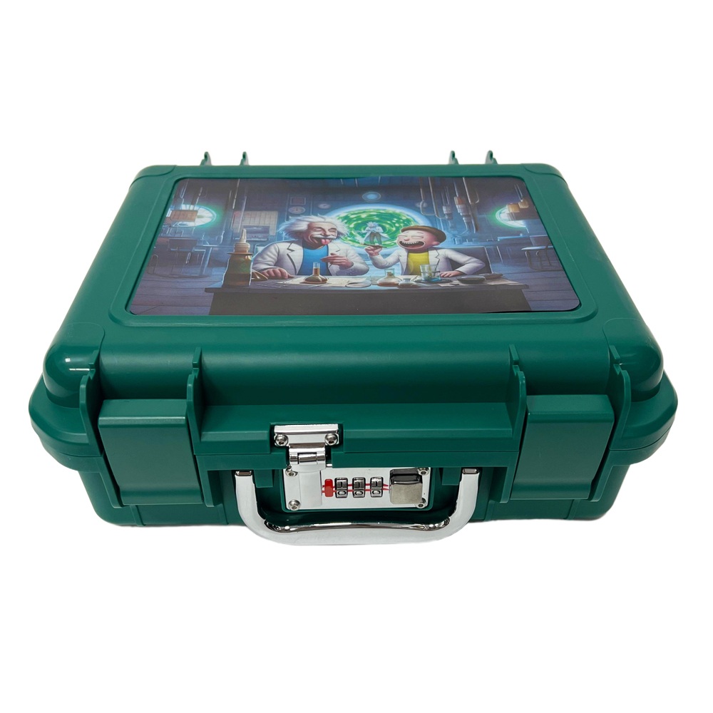 Wholesale Popular Rick&Morty Design Rolling Machine Rolling Tray Smoke Set with Lock Box