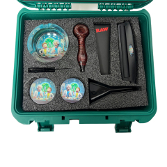 Wholesale Popular Rick&Morty Design Rolling Machine Rolling Tray Smoke Set with Lock Box