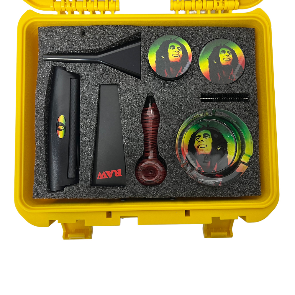 Wholesale BOB Design Rolling Machine Rolling Tray Smoke Set with Lock Box